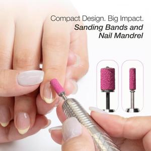 Ensemble de 100 petites bandes de ponçage pour ongles avec 2 mandrins pour la préparation des ongles, ongles en acrylique, manucure pédicure NAD120 - Product Image 6