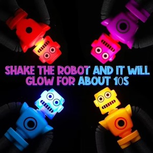 Hot <b>Led</b> Light up Suction Twisted Ever-Changing Decompression Fidget Pop <b>Tube</b> Robot Squeeze Toys for Kids - Product Image 4