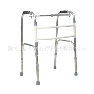 Stainless Steel Walker With Wheels <b>Height</b> <b>Adjustable</b> Portable Walking Aid For Elderly Mobility Support - Product Image 4