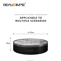Juego de Mesa de Centro Extensible de Mármol de Estilo Moderno Minimalista, Mesa Auxiliar con Altura Ajustable, Muebles de Lujo para el Hogar, Hotel o Villa