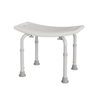 Chaise de douche sans accoudoirs 51,5x31cm en alliage d'aluminium PE pliable antidérapante pour personnes âgées et handicapées - Product Image 3