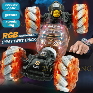 Coche de Acrobacias RC ZhengGuang de Doble Cara 4X4, Juguetes de Control Remoto para Niños, Coche RC con Control Manual por Gestos, con Música, Luces y Spray - Product Image 3