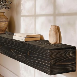 Manteaux en bois massif pour cheminée finie Manteau de cheminée de ferme mural avec manteau de cheminée Lion - Product Image 2