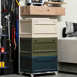 กล่องเก็บของพับได้สำหรับตั้งแคมป์กลางแจ้ง <span class=keywords><strong>Wewin</strong></span> ฝาปิดไม้ กล่องเก็บของพลาสติกสำหรับท้ายรถ ห้องครัว ห้องนั่งเล่น ห้องน้ำ อเนกประสงค์ - Product Image 3