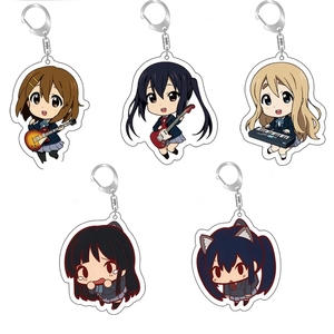 Kawaii K-ON! Figurines d'anime Porte-clés en acrylique Hirasawa Yui Mio Tainaka Ritsu Kotobuki Tsumugi Nakano Azusa Porte-clés Sac Pendentif de voiture - Product Image 1