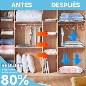 Sacs de rangement sous vide avec pompe à air électrique réutilisable, gain de place, en PA et PE, pour vêtements, oreillers, couettes (lot de 10) - Product Image 5