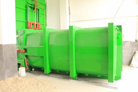 Station de compactage de déchets de type split 22 CBM, haute force de compression, machine de traitement des déchets en acier Q345 pour le transfert de déchets urbains