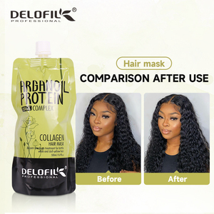 Delofil - Mascarilla <span class=keywords><strong>Profesional</strong></span> <span class=keywords><strong>de</strong></span> Tratamiento Capilar con Keratina, <span class=keywords><strong>Champú</strong></span> y Acondicionador Orgánicos, Sin Sulfatos, Mascarilla Reparadora para el Cabello, <span class=keywords><strong>Champú</strong></span> <span class=keywords><strong>de</strong></span> Salón - Product Image 5