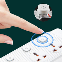 Regleta de Enchufes Universal con Múltiples Orificios, Interruptor Independiente, Protección Contra Sobrecarga USB, Protector Contra Sobretensiones, Extensión Eléctrica