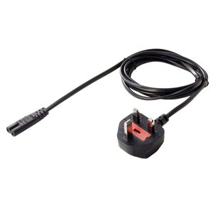สายไฟ AC สำหรับ Sunny แบบ IEC320 C7 ต่อกับปลั๊กแบบ UK ยาว 1.8 เมตร รองรับกระแสไฟ 13A สาย PVC - Product Image 1