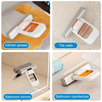 Mini serpillière pliable en éponge, durable, multifonctionnelle, forte absorption, utilisation humide/sèche sur bureau/table, poignée à presser à la main