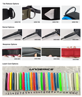 Laisse Sup imperméable, pivotante flexible et cheville, corde de surf pour planche de surf