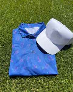 Concevez votre propre marque personnalisée Chemises polo de golf à manches courtes imprimées sublimées Polo de golf en polyester et spandex pour hommes - Product Image 4