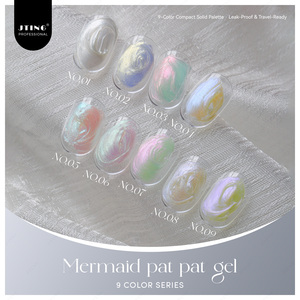 Colección de gel JTING Pearl 9-Grids Mermaid Pat Pat, gel 3 en 1 con esponja para aplicar, gel de textura 3D, sin HEMA/TPO, para decoración de uñas. - Product Image 4