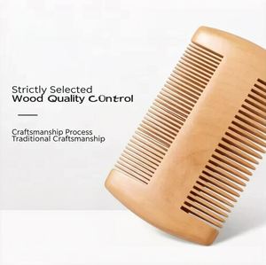 Peigne en bois de bambou gravé sur mesure avec logo d'entreprise, double face, pour homme et femme, cadeau personnalisé - Product Image 4