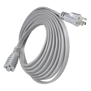 A Nema 5-15R 16 Awg apparecchio 50 Ft 1875 12 piedi 30 Grey 2Ft 12Ft condizionatore d'aria 14 Gauge piatto basso profilo prolunga