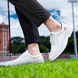 Men's Golf Shoes British Style Casual Sport Lightweight Durable Rubber Outsole Flat Heel Standard Thickness - Product Image 2