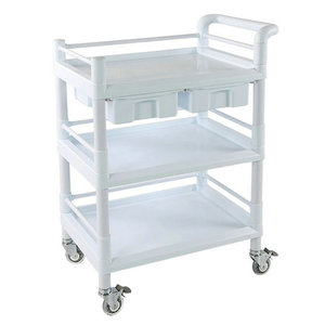 Help Health Medical <b>Trolley</b> <b>3</b> <b>Tier</b> Plastic Storage Cart For Hospital And Salon Use - Product Image 1
