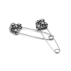 yunnique Skull <b>Earrings</b> Stainless Steel Geometric Party Jewelry Unisex <b>Piercing</b> Fashion Accessory - Product Image 5