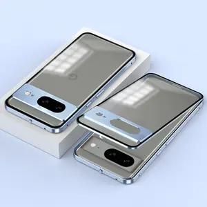 GooglePixel8ホットスタイルメッキ金属色の裏表紙用の高品質の金属弾性バックルデザイン電話ケース