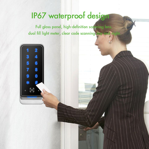 IP65 Montado en la pared ZQR378M/B/S QR + NFC Teclado táctil 13,56 MHz Lector de tarjetas IC para sistema de control de acceso - Product Image 4