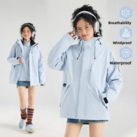 Veste coupe-vent tactique unisexe, imperméable, respirante, résistante aux UV, chaude, trois-en-un, décontractée, fermeture éclair, unie