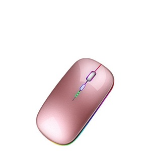 เมาส์ไร้สายแบบชาร์จไฟได้ RGB แบ็คไลท์ออปติคอล 3 ปุ่มมือขวาสำหรับแล็ปท็อปโน้ตบุ๊คการชาร์จ USB - Product Image 1