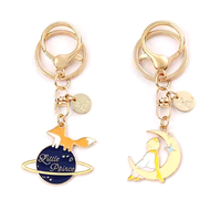 Ensemble de porte-clés mignons en alliage de zinc émaillé, moulés sous pression, personnalisables avec initiales, en forme de cœur, lapin, carotte, astronaute, pendentif de sac, cadeau Lilangda