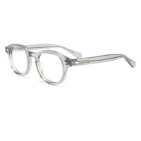 Gafas de bloque de luz azul de acetato de fibra de alta calidad para hombres y mujeres, gafas de lujo, montura óptica de diseñador de marca redonda Vintage