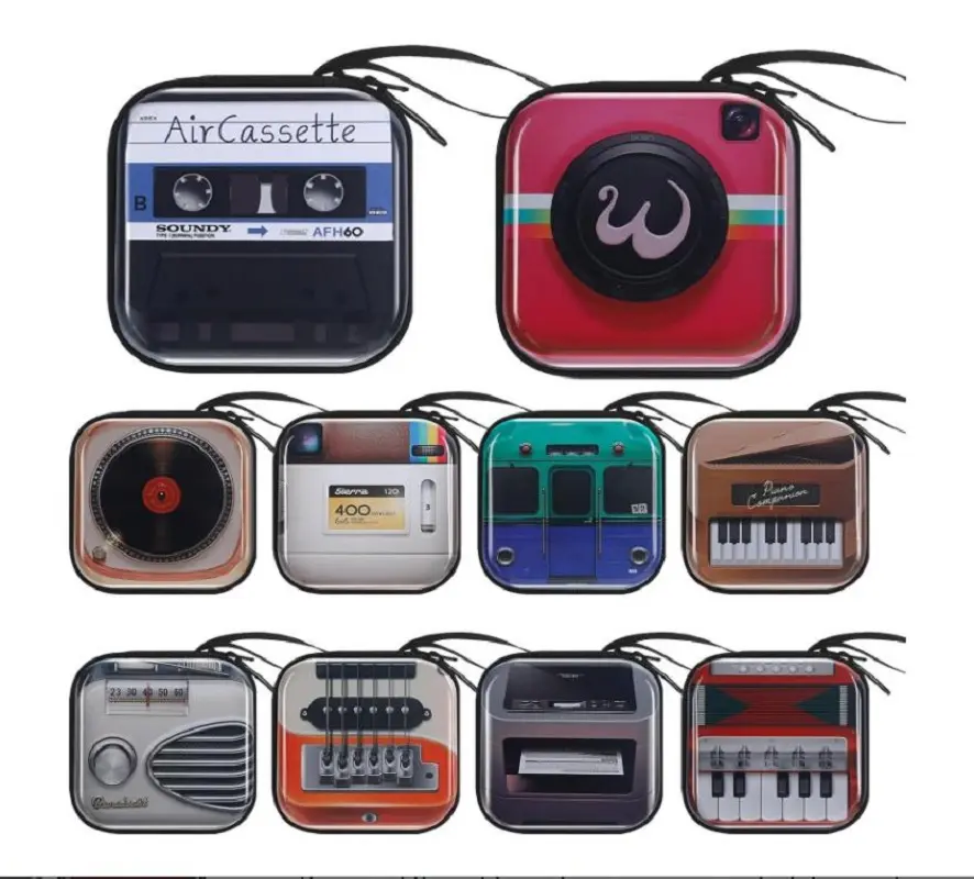 Xách tay retro tinplate Coin Purse Key trường hợp túi cổ điển máy ảnh đài phát thanh piano Pouch giáng sinh sinh nhật trình bày Đảng ủng hộ