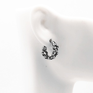 Pendientes de Aro Huggie Personalizados para Hombre, Acero Inoxidable 316L, Impermeables, Hipoalergénicos, Cadena Cubana, Estilo Vintage Industrial Punk, Regalo - Product Image 4