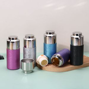 Ice Flower Paint Titanium Coated Thermos Mug 304 Stainless Steel Hammer Texture Tea Cup Thermal Insulation Business Gift - Product Image 1