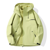 Blouson Bomber Unisexe Topgear d'extérieur 3-en-1 Imprimé Logo Cœur Motif Imperméable Rembourré Coton Vêtement de Travail