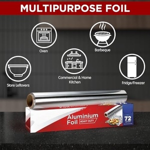 Rouleaux de papier aluminium gaufré grand format de qualité alimentaire pour usage domestique, alliage à tempérament doux, prix de gros - Product Image 2