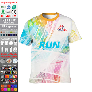 <span class=keywords><strong>T</strong></span>-shirts de sport en polyester personnalisés avec impression OEM, <span class=keywords><strong>t</strong></span>-shirts de marathon, <span class=keywords><strong>t</strong></span>-shirts de course à séchage rapide, <span class=keywords><strong>t</strong></span>-shirts de marathon sublimés - Product Image 1
