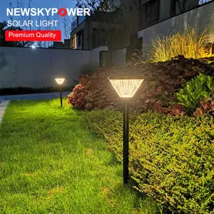 중국 공급 업체 300LM 통로 잔디 볼라드 풍경 게이트 3W LED 램프 태양 정원 스파이크 빛