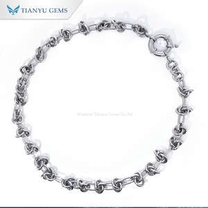 Tianyu <b>Gold</b>-Plated Knot Luxury Necklace with Clasp - Trendy Hip-Hop Style Party Necklace for <b>Men</b> and Women - Product Image 3