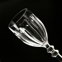 Ensemble de flûtes à vin rouge en cristal de qualité supérieure, 9 oz, vintage, gaufrées, sans plomb, écologiques, durables, avec pied, personnalisables