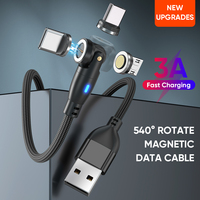 2023 vente chaude 540 degrés rotation USB câbles magnétiques chargeur de téléphone magnétique câble de Rotation pour tous les accessoires de téléphone portable