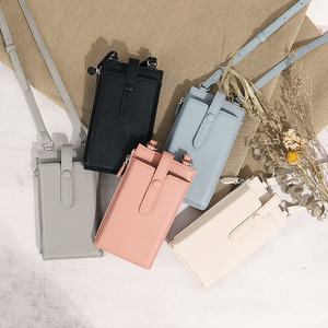 Sac bandoulière vertical pour téléphone femme, fermeture ouverte, léger, portable, en PU, capacité jusqu'à 1L, couleurs macaron, printemps - Product Image 1