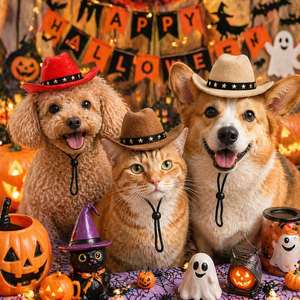 Mini chapeau de cowboy réglable pour petit chien ou chat, costume de fête, Noël, Halloween, accessoires photo, décoration - Product Image 1