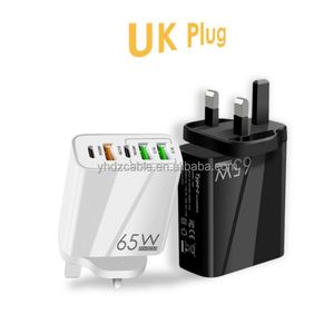 New PD65W Quick Charge QC3.0 Charger Multi Port Mobile Phone Charging Head 2PD+3USB EU US UK <b>Plug</b> <b>Adapter</b> - Product Image 5