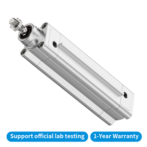 Cilindro neumático de doble acción de la serie DSBF, estándar ISO, con vástago de pistón para automatización industrial. - Product Image 4