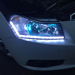 CQL Pha Lê LED DRL Lái Xe Ban Ngày Chạy Thanh Ánh Sáng S8 Linh Hoạt Mềm Head Lamp Trắng Vàng DRL - Product Image 2