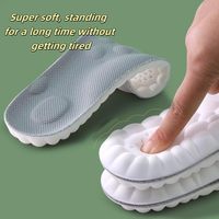 Plantillas Deportivas 4D con Espuma Viscoelástica y Amortiguación de PU, Soporte de Arco, Transpirables, para Correr y Caminar