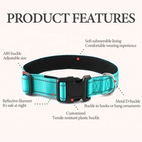Collier de dressage pour chien en nylon tactique réglable multicolores réfléchissant personnalisé en gros