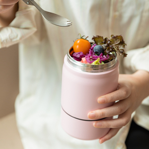 Barattolo di cibo isolato doppio vuoto portatile con Logo personalizzato per tornare a scuola mantenendo caldo freddo per bambini adulti - Product Image 2