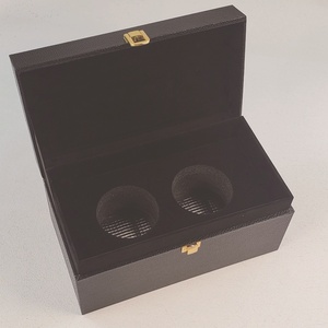 Boîte d'emballage pour <span class=keywords><strong>caviar</strong></span> en forme de livre en carton noir personnalisé - Product Image 1