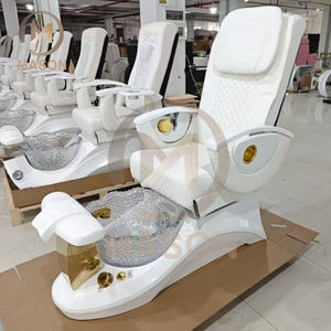 Fauteuil de pédicure professionnel de luxe moderne avec massage, bain à remous, siège inclinable et drainage automatique pour manucure et soins des ongles - Product Image 5