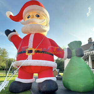 Santa Claus inflable navideño para decoración de jardín, ideal para fiestas navideñas al aire libre. - Product Image 4